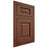 Shiloh Cabinetry Flush Inset Square Raised Walnut Plain Cut Rye Door