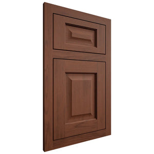 Shiloh Cabinetry Flush Inset Square Raised Walnut Plain Cut Rye Door