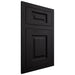 Shiloh Cabinetry Flush Inset Square Raised White Oak Plain Cut Ink Door