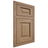 Shiloh Cabinetry Flush Inset Square Raised White Oak Plain Cut Natural Door