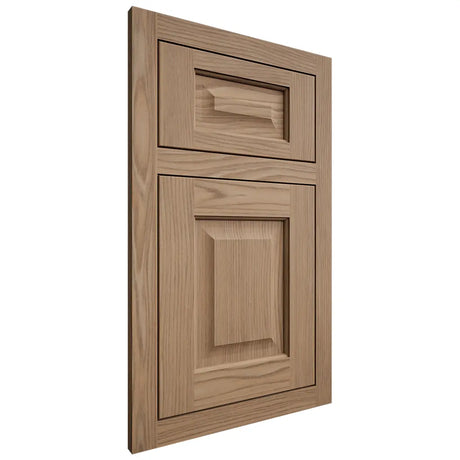 Shiloh Cabinetry Flush Inset Square Raised White Oak Plain Cut Natural Door