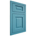 Shiloh Cabinetry Flush Inset Square Raised White Oak Quarter Sawn Aqua Door