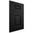 Shiloh Cabinetry Flush Inset Square Raised White Oak Quarter Sawn Ink Door