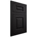 Shiloh Cabinetry Flush Inset Square Raised White Oak Quarter Sawn Ink Door