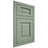 Shiloh Cabinetry Flush Inset Square Raised White Oak Quarter Sawn Moss Door