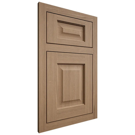 Shiloh Cabinetry Flush Inset Square Raised White Oak Quarter Sawn Natural Door