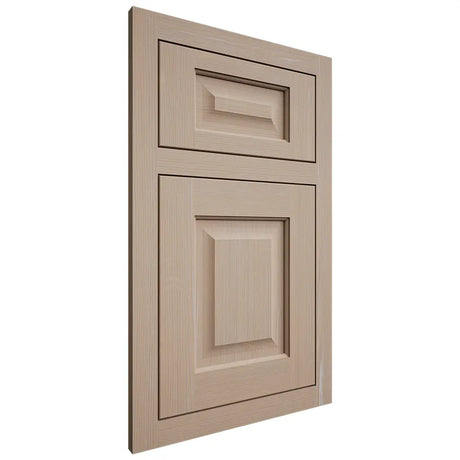 Shiloh Cabinetry Flush Inset Square Raised White Oak Quarter Sawn Straw Door