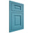 Shiloh Cabinetry Flush Inset Square Raised White Oak Rift Cut Aqua Door