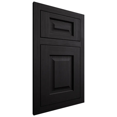 Shiloh Cabinetry Flush Inset Square Raised White Oak Rift Cut Ink Door