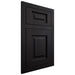 Shiloh Cabinetry Flush Inset Square Raised White Oak Rift Cut Ink Door