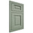 Shiloh Cabinetry Flush Inset Square Raised White Oak Rift Cut Moss Door