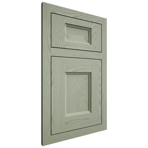 Shiloh Cabinetry Flush Inset Statesville Red Oak Plain Cut Moss Door