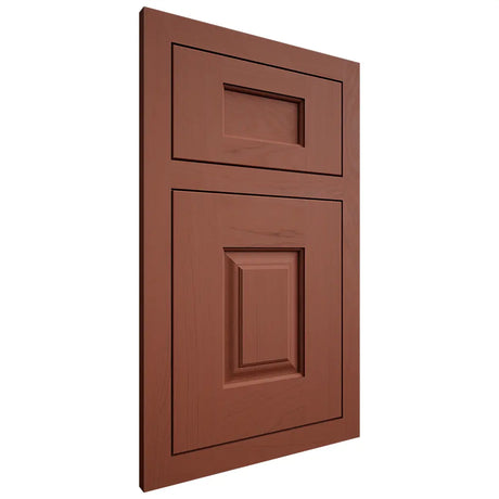Shiloh Cabinetry Flush Inset Summit Maple Plain Cut Cayenne Door