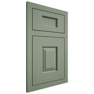 Shiloh Cabinetry Flush Inset Summit Poplar Plain Cut Moss Door