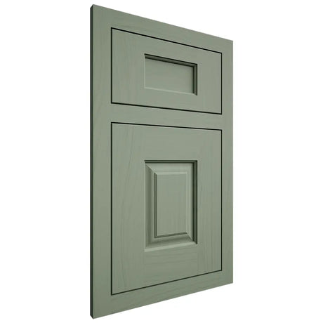 Shiloh Cabinetry Flush Inset Summit Poplar Plain Cut Moss Door