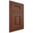 Shiloh Cabinetry Flush Inset Summit Walnut Plain Cut Rye Door