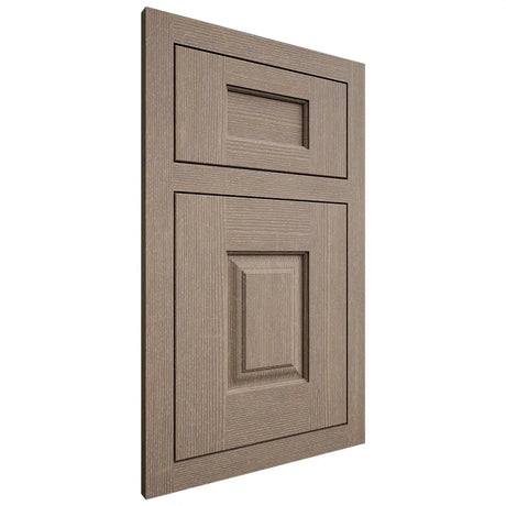 Shiloh Cabinetry Flush Inset Summit White Oak Quarter Sawn Almond Door