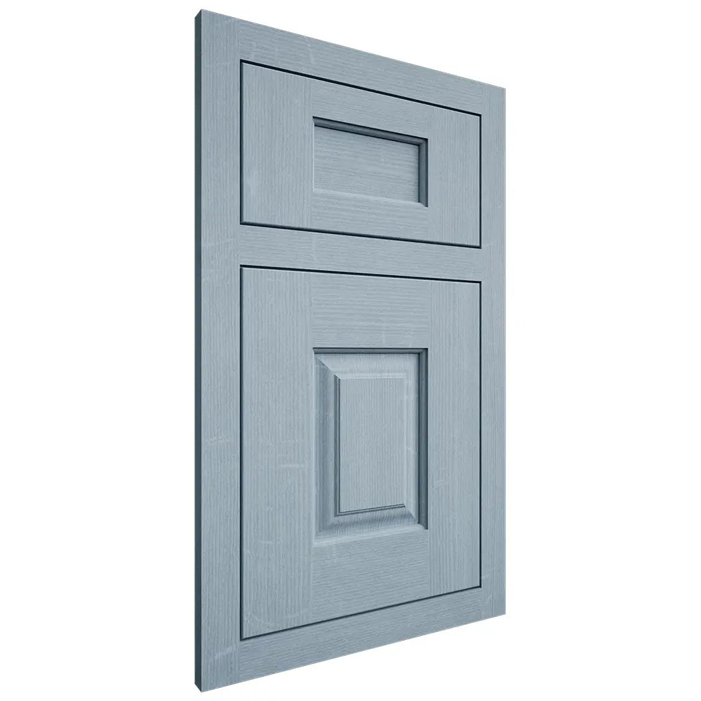 Shiloh Cabinetry Flush Inset Summit White Oak Quarter Sawn Sky Door