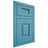 Shiloh Cabinetry Flush Inset Summit White Oak Rift Cut Aqua Door