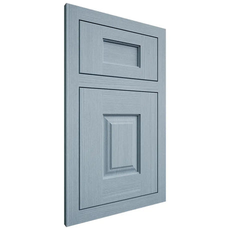 Shiloh Cabinetry Flush Inset Summit White Oak Rift Cut Sky Door