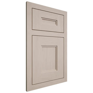 Shiloh Cabinetry Flush Inset Tahoe Alder Plain Cut White Sands Door