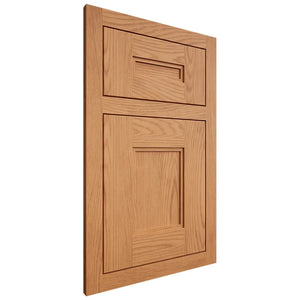 Shiloh Cabinetry Flush Inset Tahoe Red Oak Plain Cut Medium Door