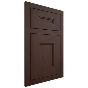Shiloh Cabinetry Flush Inset Tahoe Walnut Plain Cut Bison Door