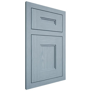 Shiloh Cabinetry Flush Inset Tahoe White Oak Plain Cut Sky Door