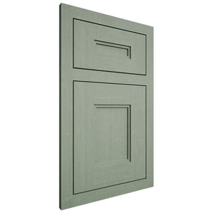 Shiloh Cabinetry Flush Inset Tahoe White Oak Quarter Sawn Moss Door