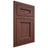 Shiloh Cabinetry Flush Inset Ward Cherry Plain Cut Bourbon Door