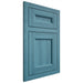 Shiloh Cabinetry Flush Inset Ward Hickory Plain Cut Aqua Door