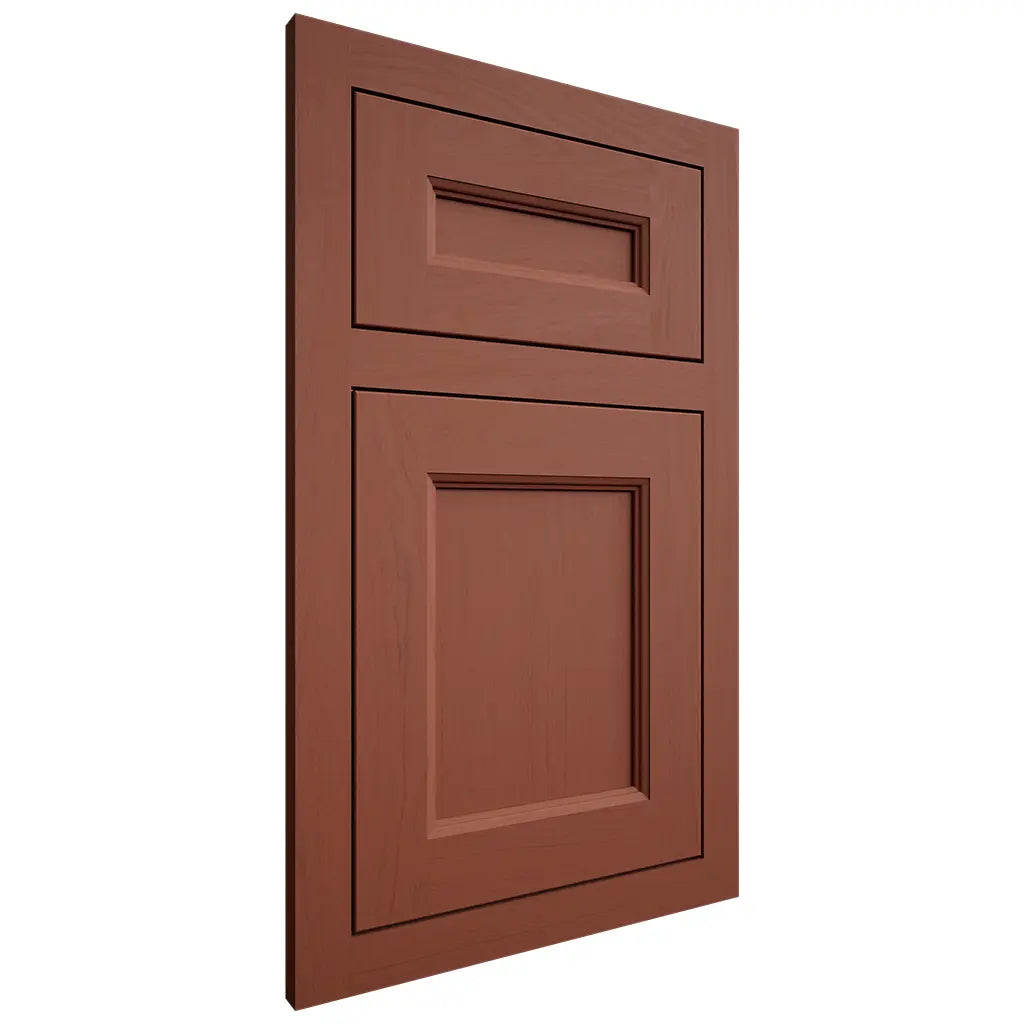 Shiloh Cabinetry Flush Inset Ward Maple Plain Cut Cayenne Door