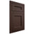 Shiloh Cabinetry Flush Inset Ward Walnut Plain Cut Bison Door