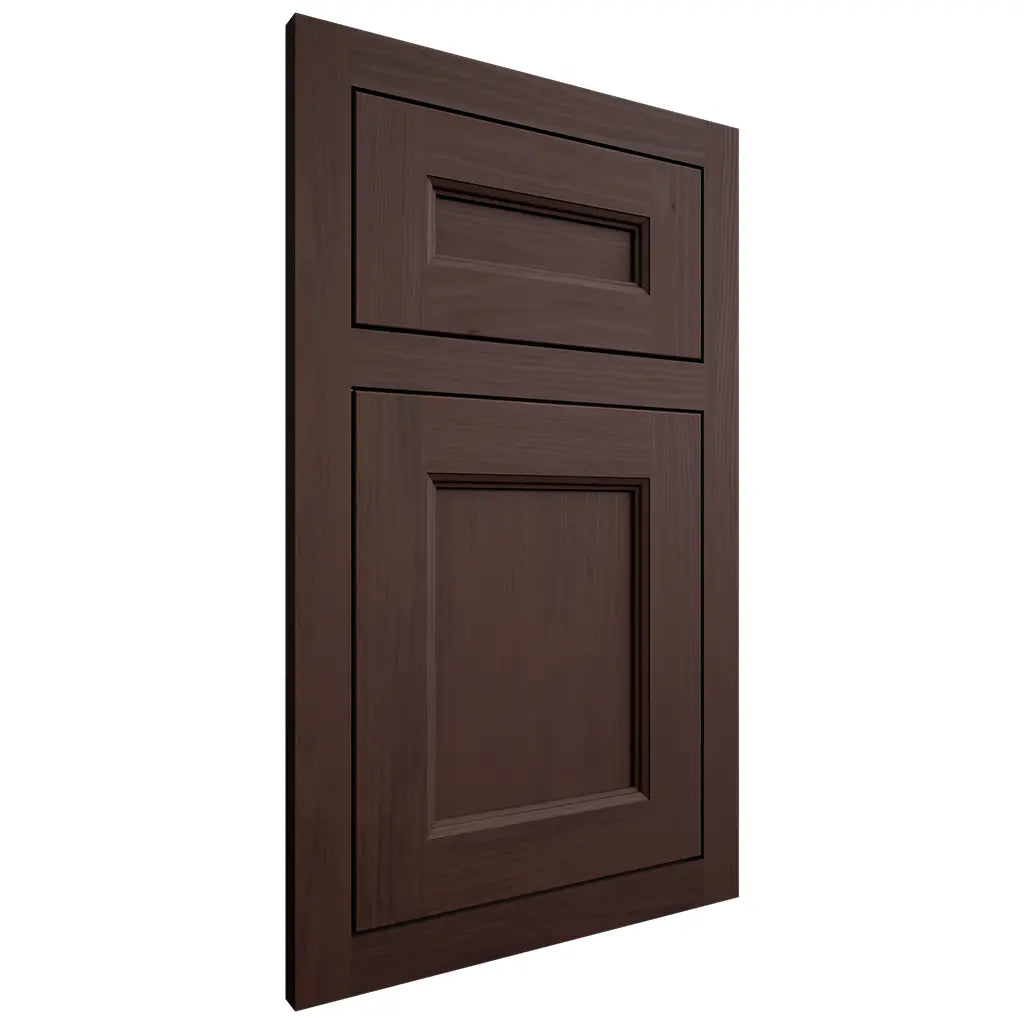 Shiloh Cabinetry Flush Inset Ward Walnut Plain Cut Bison Door