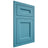 Shiloh Cabinetry Flush Inset Ward White Oak Rift Cut Aqua Door