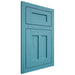 Shiloh Cabinetry Flush Inset Wilmington Alder Plain Cut Aqua Door