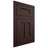 Shiloh Cabinetry Flush Inset Wilmington Alder Plain Cut Bistre Door