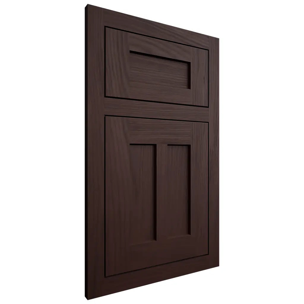 Shiloh Cabinetry Flush Inset Wilmington Alder Plain Cut Bistre Door