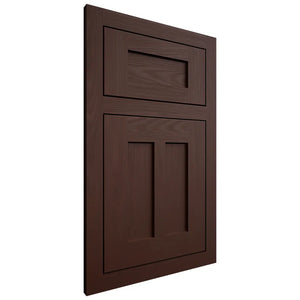 Shiloh Cabinetry Flush Inset Wilmington Alder Plain Cut Umber Door