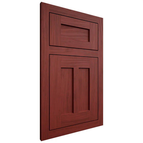 Shiloh Cabinetry Flush Inset Wilmington Cherry Plain Cut Red Door