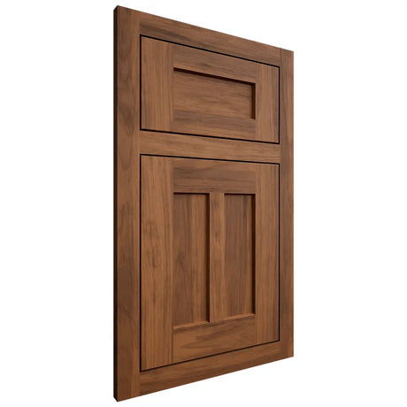 Shiloh Cabinetry Flush Inset Wilmington Hickory Plain Cut Burnt Sugar Door