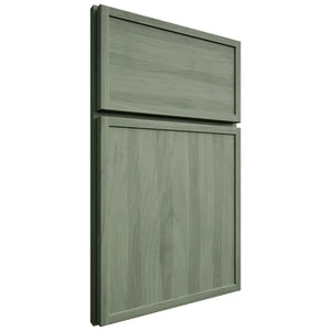 Shiloh Cabinetry Flush Inset Wilmington Hickory Plain Cut Moss Door