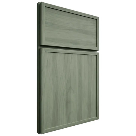 Shiloh Cabinetry Flush Inset Wilmington Hickory Plain Cut Moss Door