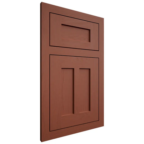 Shiloh Cabinetry Flush Inset Wilmington Maple Plain Cut Cayenne Door