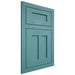 Shiloh Cabinetry Flush Inset Wilmington Red Oak Plain Cut Aqua Door