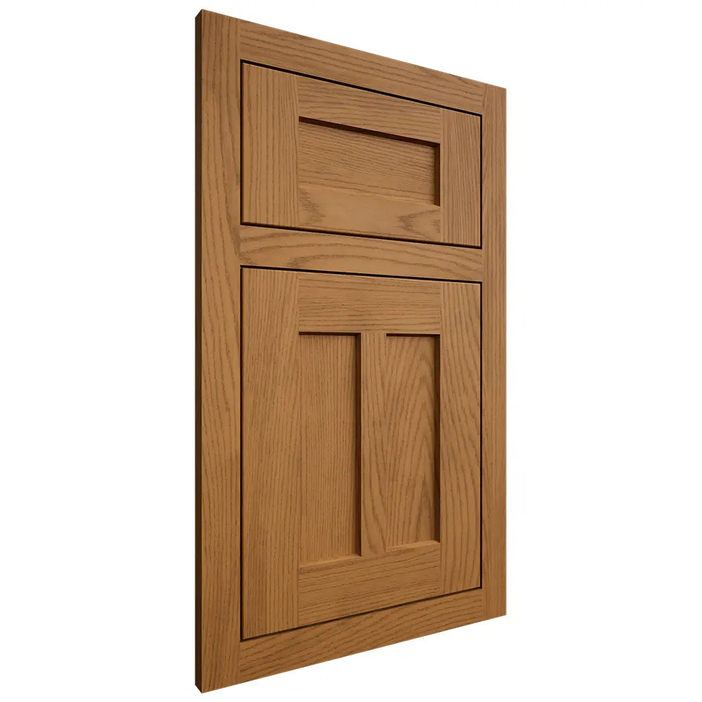 Shiloh Cabinetry Flush Inset Wilmington Red Oak Plain Cut Autumn Door