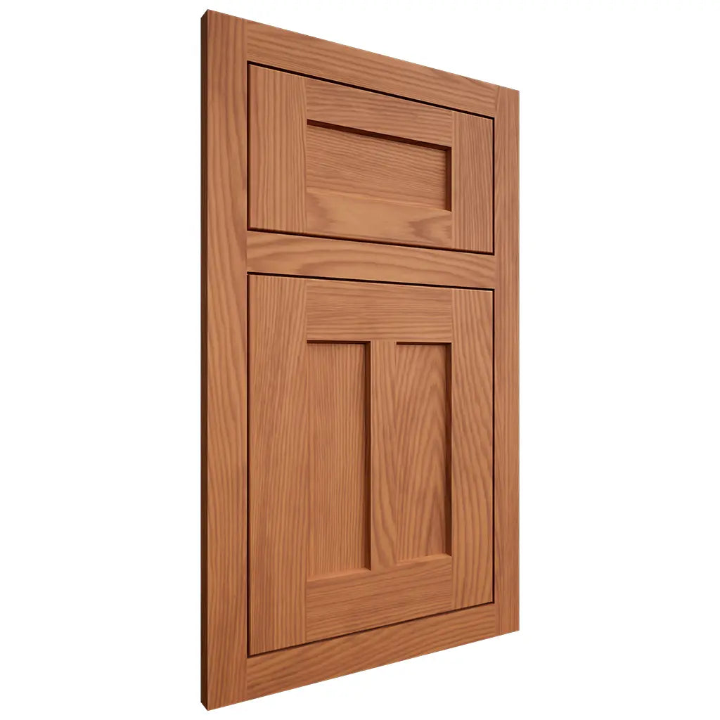 Shiloh Cabinetry Flush Inset Wilmington Red Oak Plain Cut Harvest Door