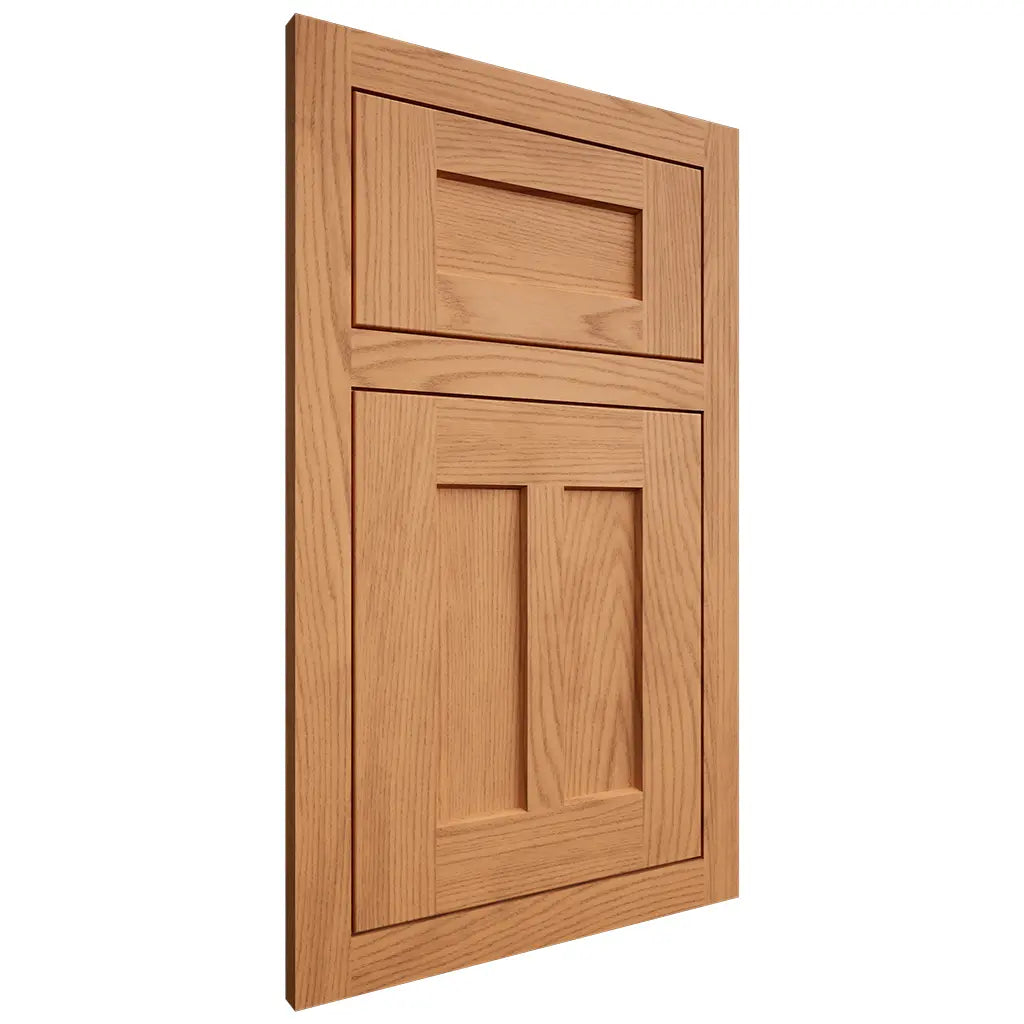 Shiloh Cabinetry Flush Inset Wilmington Red Oak Plain Cut Medium Door