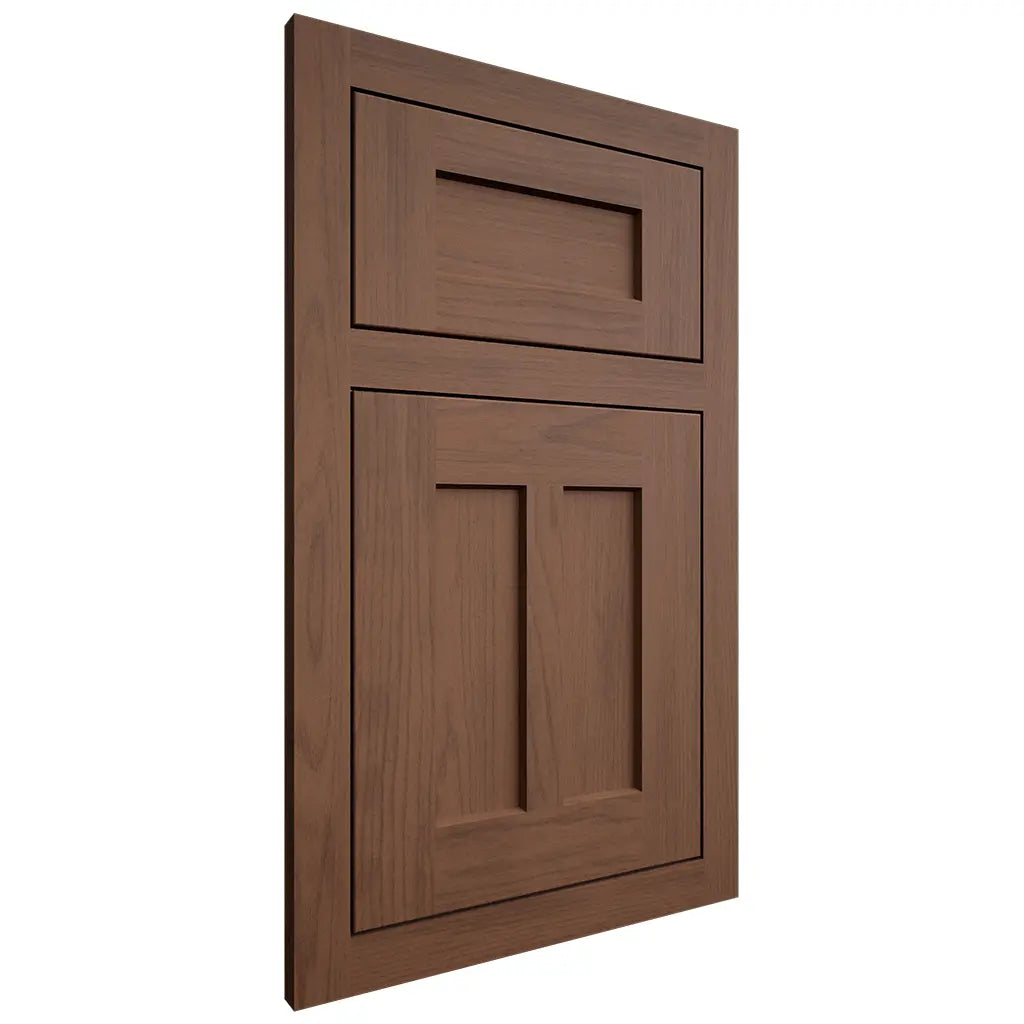 Shiloh Cabinetry Flush Inset Wilmington Walnut Plain Cut Natural Door