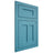 Shiloh Cabinetry Flush Inset Wilmington White Oak Plain Cut Aqua Door